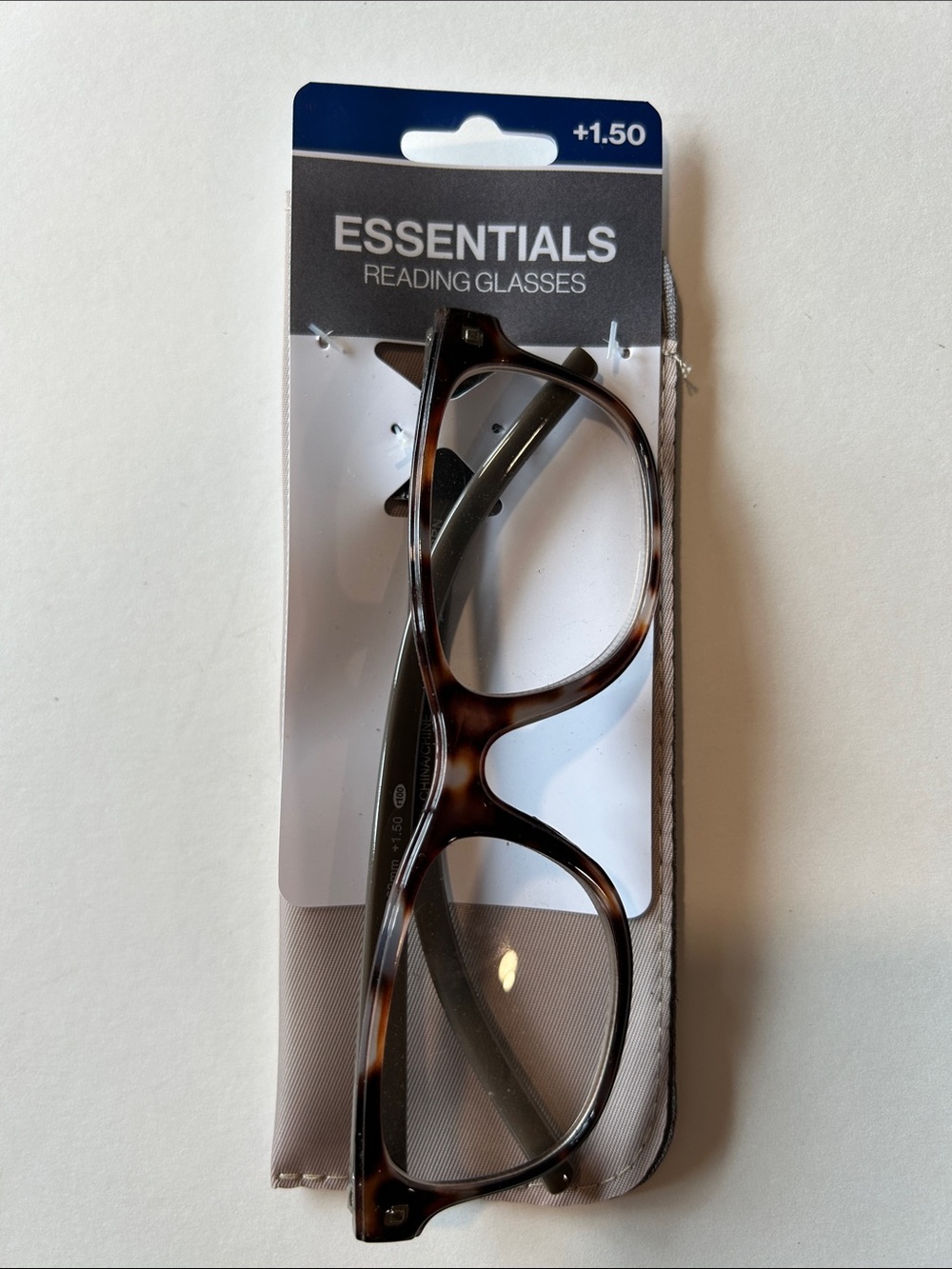 Essentials Tortoiseshell Reading Glasses +1.50 for Men